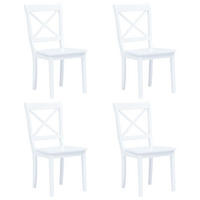 STUHL-SET 4Stk. 45.5*90*52 - Weiß, Holz (45.5/90/52cm) - ZMH