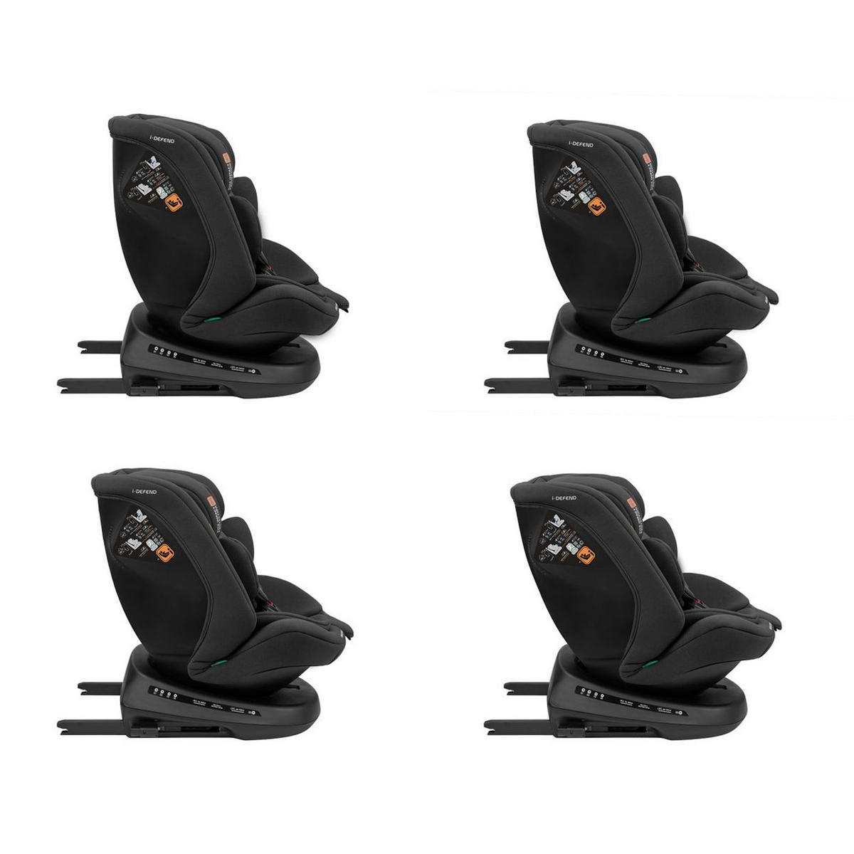 KINDERSITZ i-Defend i-Size schwarz (40-150cm) Isofix, 360 Grad Drehung, SPS - Schwarz, Kunststoff (44/56/48cm) - Kikka boo