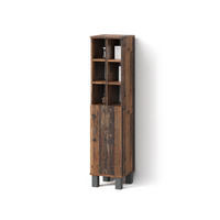 MIDISCHRANK Fucino Eiche rustikal 30 x 130.6 cm große Tür - Wildeiche, Holzwerkstoff (30/130.6/30cm) - Livinity®