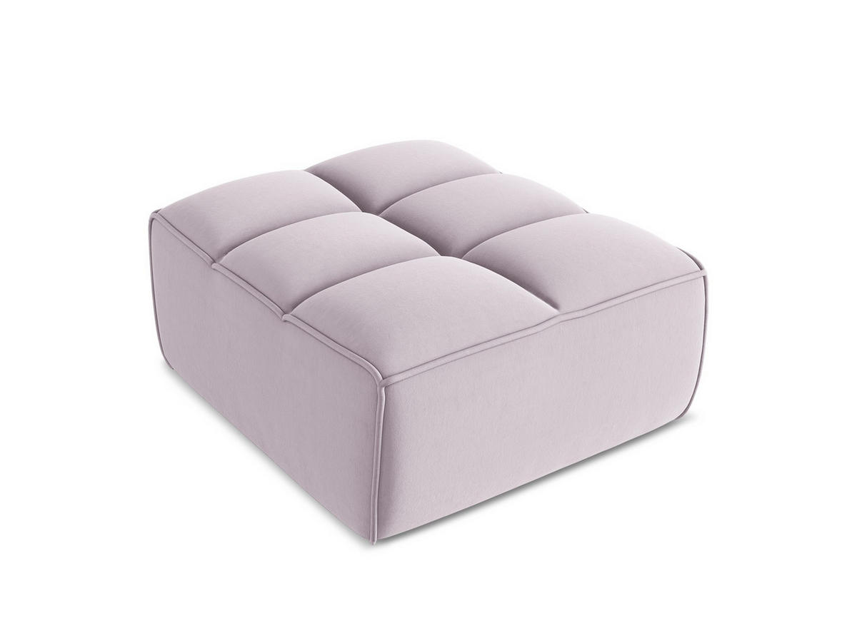 POUF Samt Stoff Violett - Lila/Flieder, Kunststoff/Textil (80/43/93cm) - Makamii