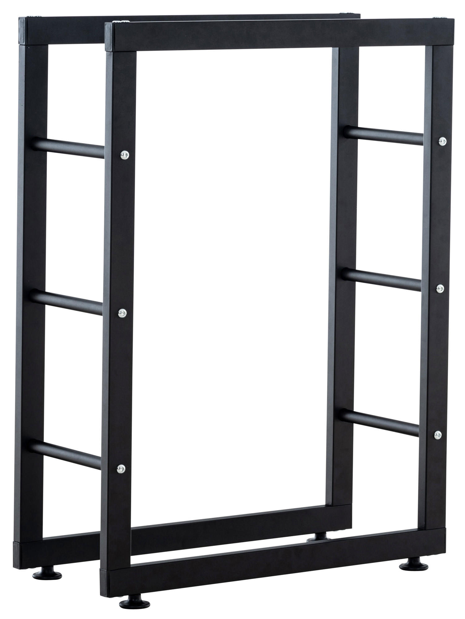 KAMINHOLZSTÄNDER Kerry-II, 25x40x80 Schwarz - Schwarz, Metall (40/80/25cm) - TPFLiving
