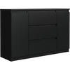 KOMMODE 120 Schwarz 120x39x78,5 cm - Schwarz, Holzwerkstoff (120/78.5/39cm) - Mobelsta