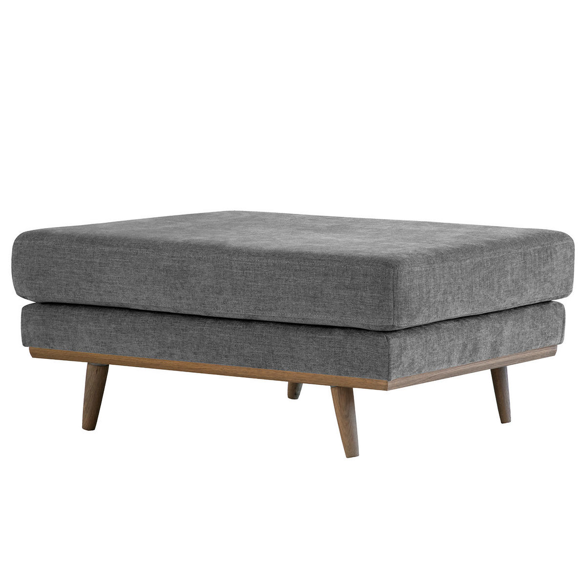 POLSTERHOCKER - Eichefarben/Dunkelgrau, Textil (85/43/60cm) - home24