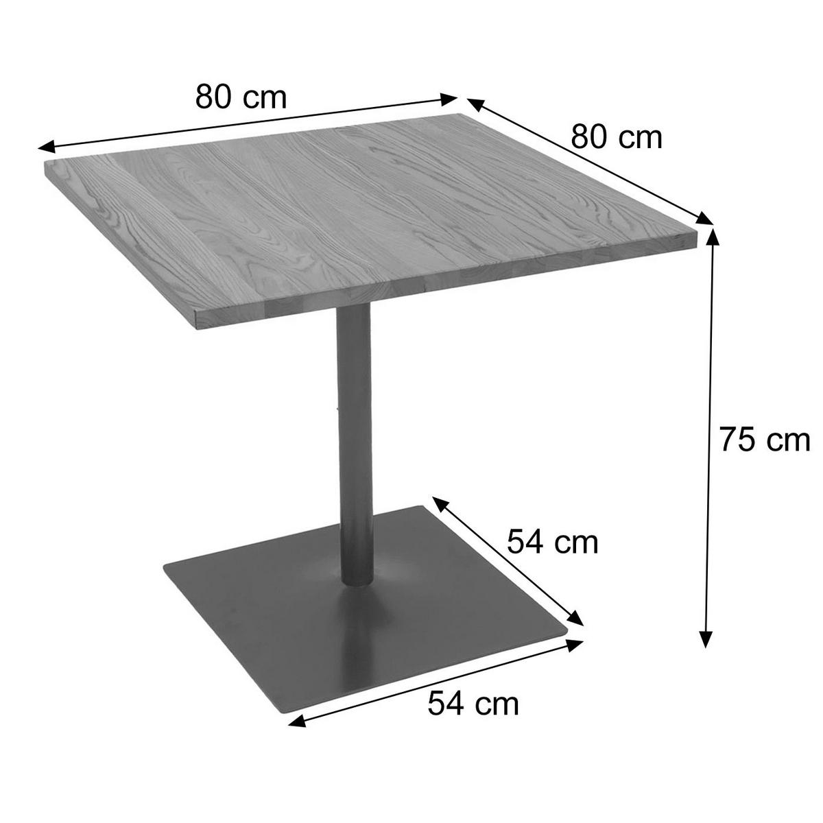 BISTROTISCH eckig Braun - Braun, Holz (80/80/75cm) - MCW