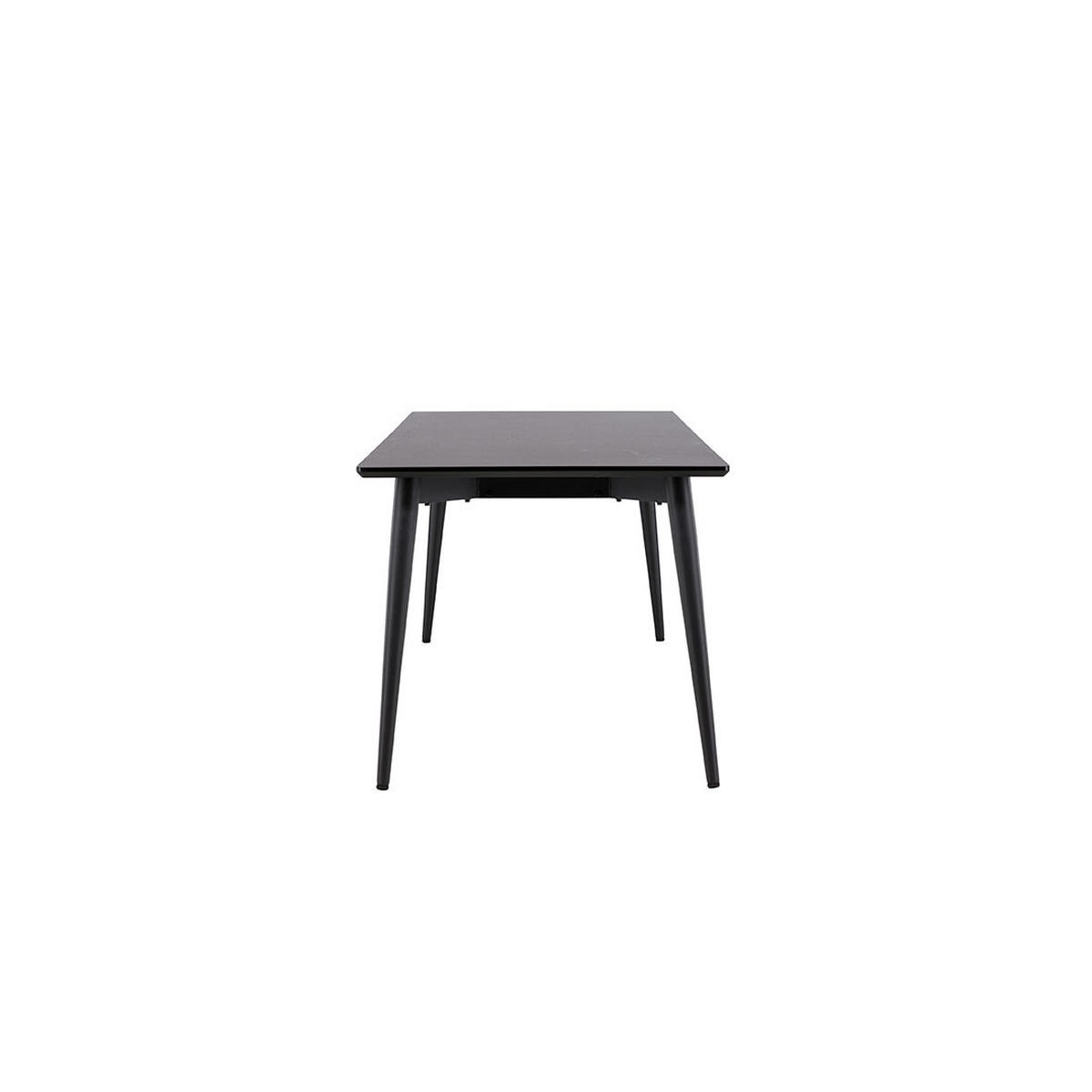 ESSTISCH, Ellis, Schwarz, MDF, 85 x 230 x 75 cm - Schwarz, Holzwerkstoff/Metall (230/85/75cm) - ebuy24