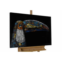 ACRYLBILD HANDGEMALT 90/60 cm - Multicolor/Schwarz, Holz/Textil (1.3/60cm) - KUNSTLOFT
