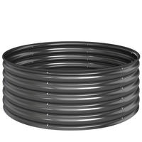 HOCHBEET - Dunkelgrau, Metall (120/43/120cm) - Outsunny