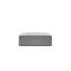 POUF Kaelle aus Samt grau - Grau, Textil (80/38/100cm) - Micadoni