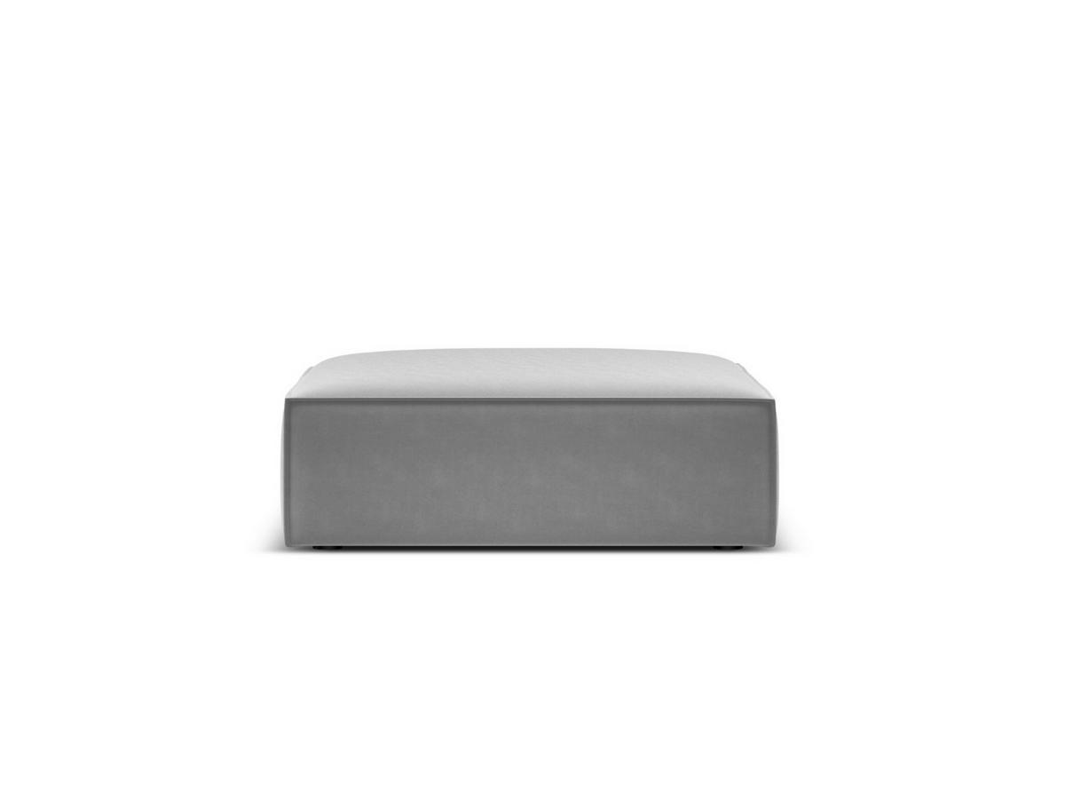 POUF Kaelle aus Samt grau - Grau, Textil (80/38/100cm) - Micadoni