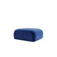 HOCKER, Sitzhocker, Velvet-Stoff Bluvel, Tintenblau, GRETA - Blau, Holz (91/40/89cm) - Kaiser Möbel