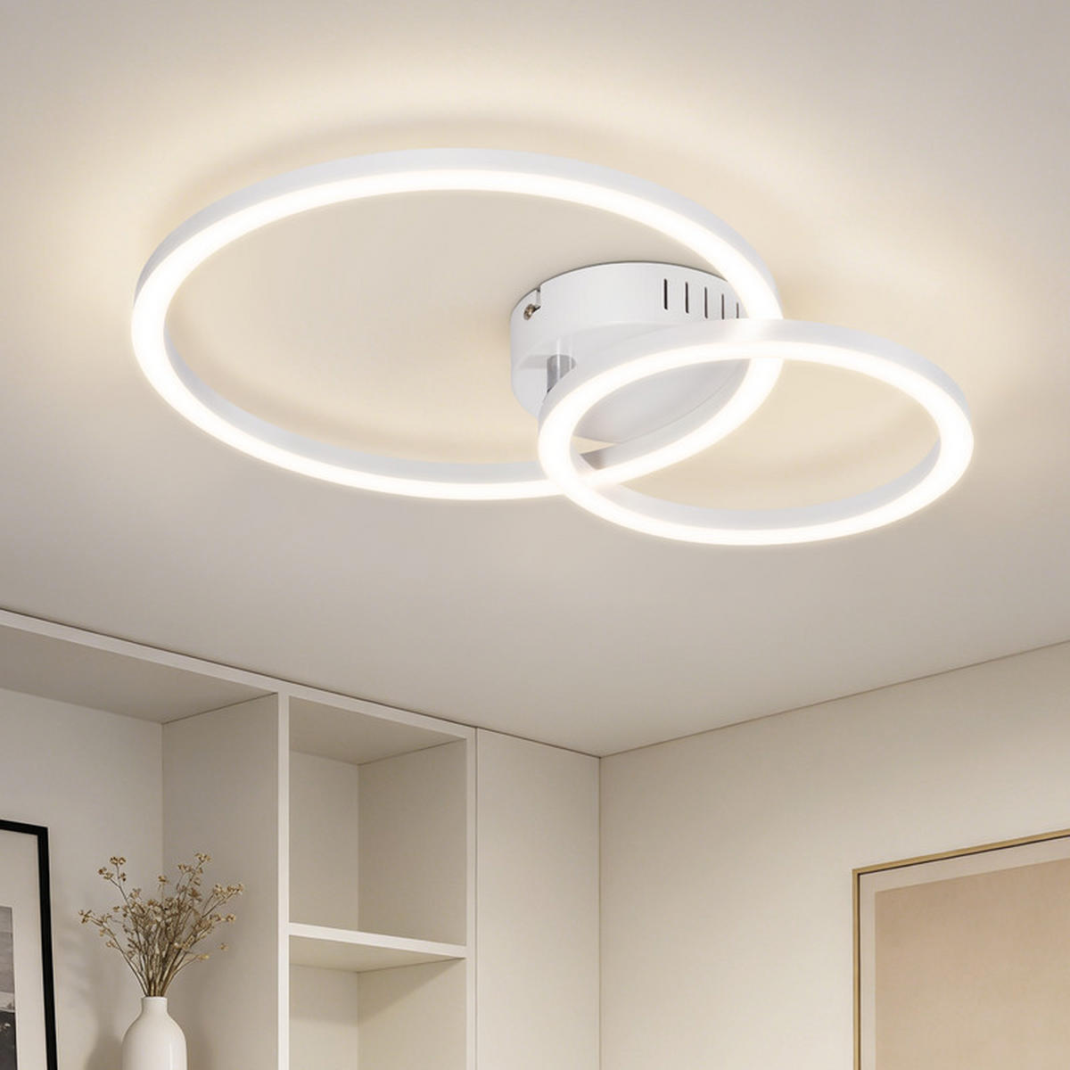 LED stropní svítidlo 30/40,5/6,7 cm - bílá, plast (40.5/30/6.7cm) - Nettlife