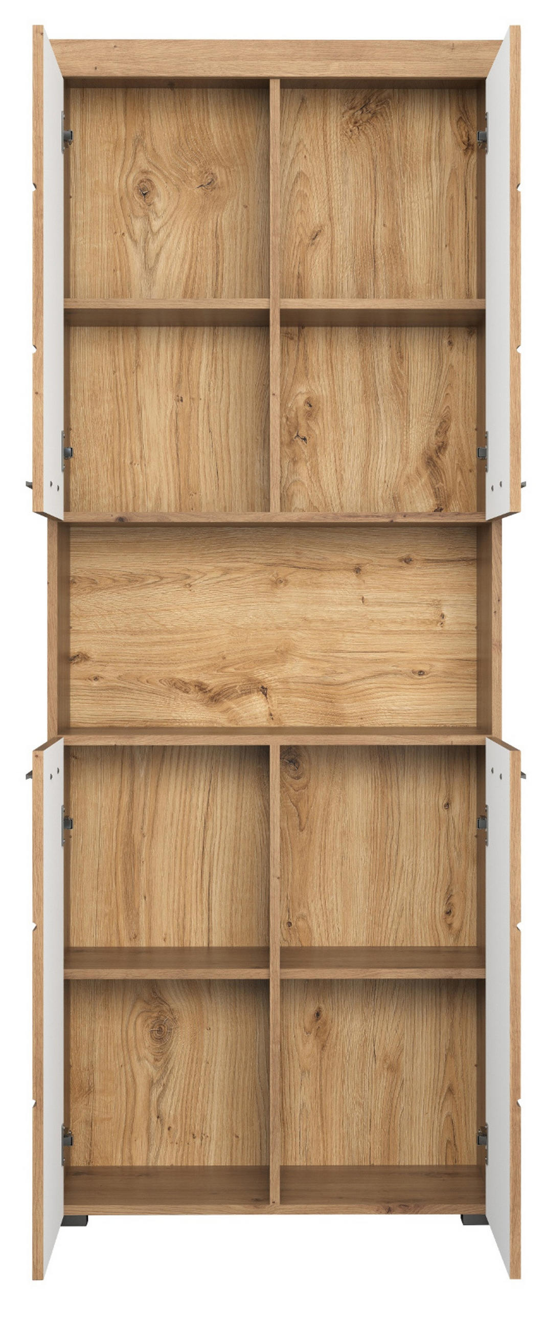 HOCHSCHRANK Asteiche 73 x 190 cm, Badschrank 4-türig - Eichefarben, Holzwerkstoff/Kunststoff (73/190/31cm) - Top.Furn
