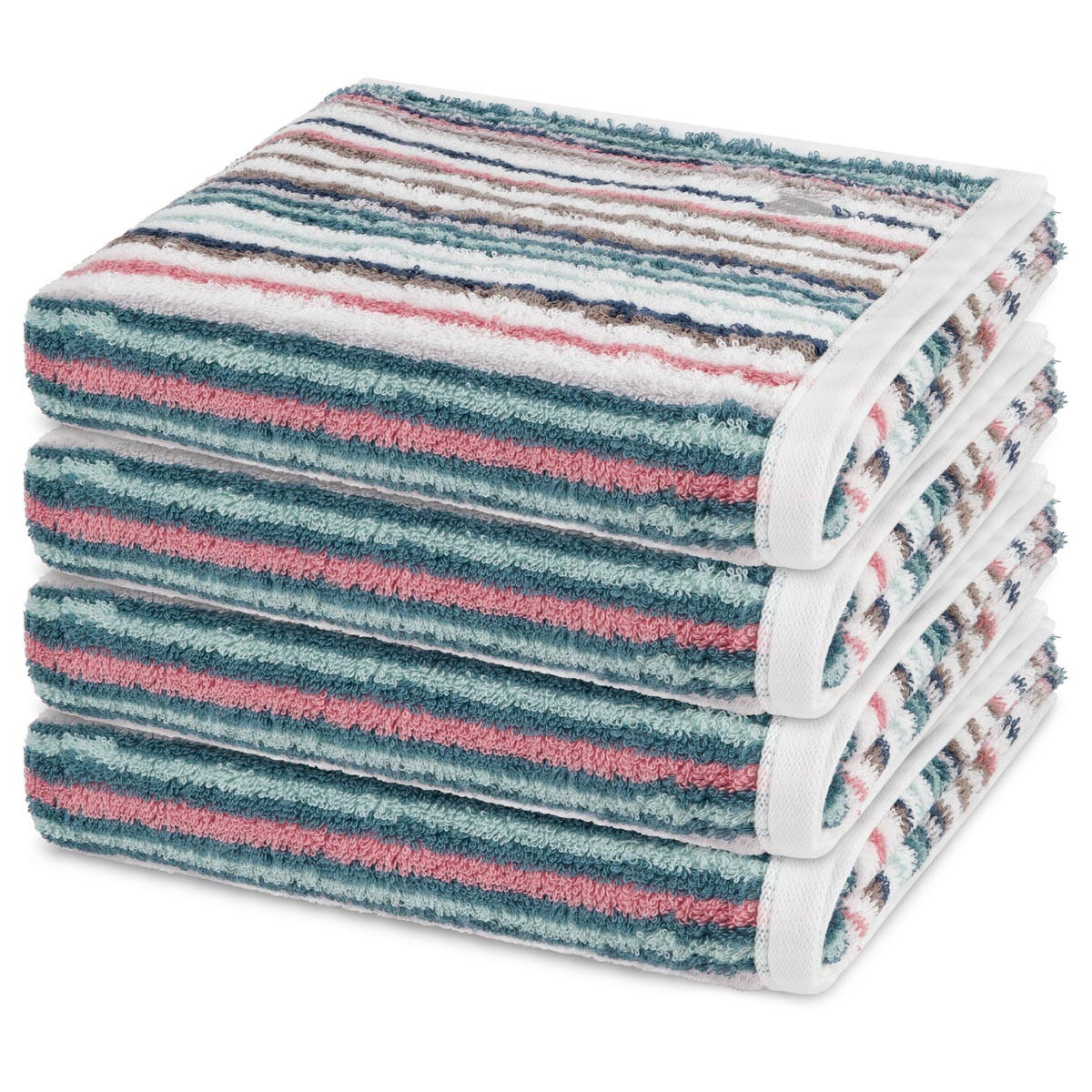 HANDTUCH Vita 4er-Set - Dunkelgrün, Textil (50/100cm) - Ross