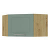 ECKHÄNGESCHRANK Kvantum W10/60/36 Mint Matt / Eiche Artisan Matt 60 / 60 / 36cm - Eiche Artisan/Mintgrün, Holz/Holzwerkstoff (60/36/60cm) - Feldmann-Wohnen