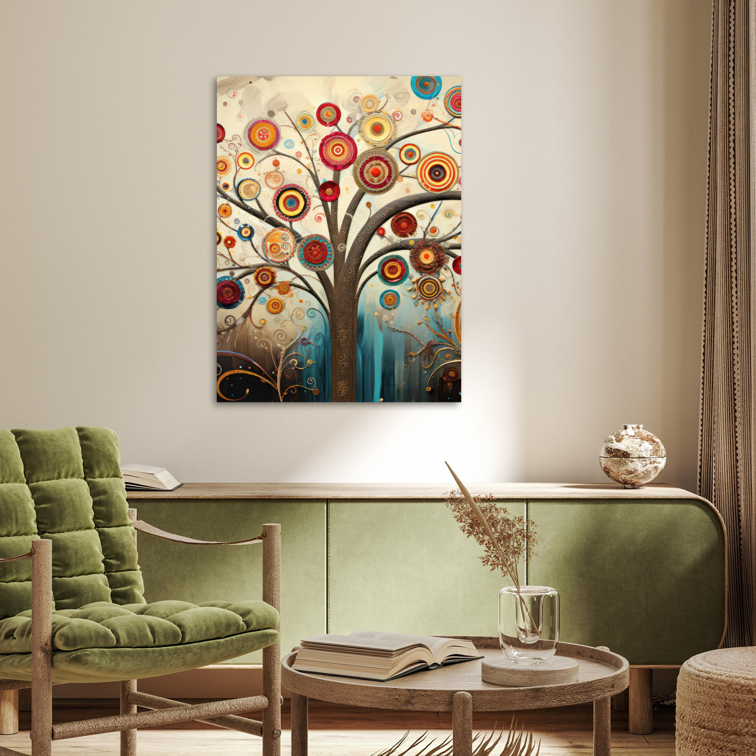 POSTER Baum - Baum des Lebens - Farbe 60x80 cm - Braun, Papier (60/80/0.1cm) - MuchoWow