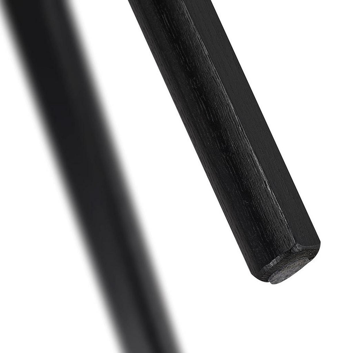 ESSTISCH Massivholz Rechteckig Skandi-Stil ZELAX, Schwarz 120x80x77 cm - Schwarz, Eichenholz/Holz (80/120/77cm) - KADIMA DESIGN