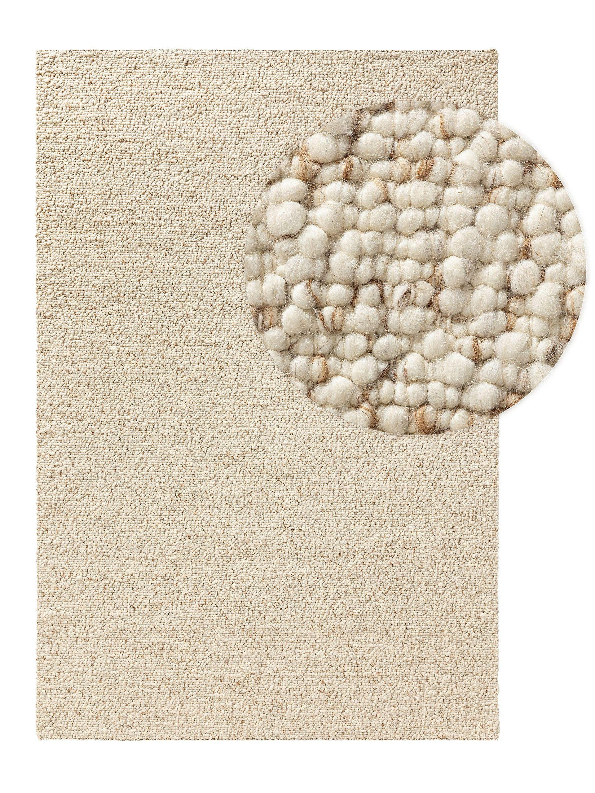 WOLLTEPPICH Patch Braun 120x170 cm - Braun, Textil (120/170cm) - benuta Pure