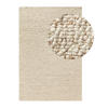 WOLLTEPPICH Patch Braun 120x170 cm - Braun, Textil (120/170cm) - benuta Pure