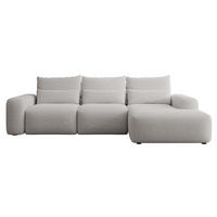 ECKSOFA Carnos Chenille-Bezug in Grau - Grau, Textil (264/162cm) - Selsey