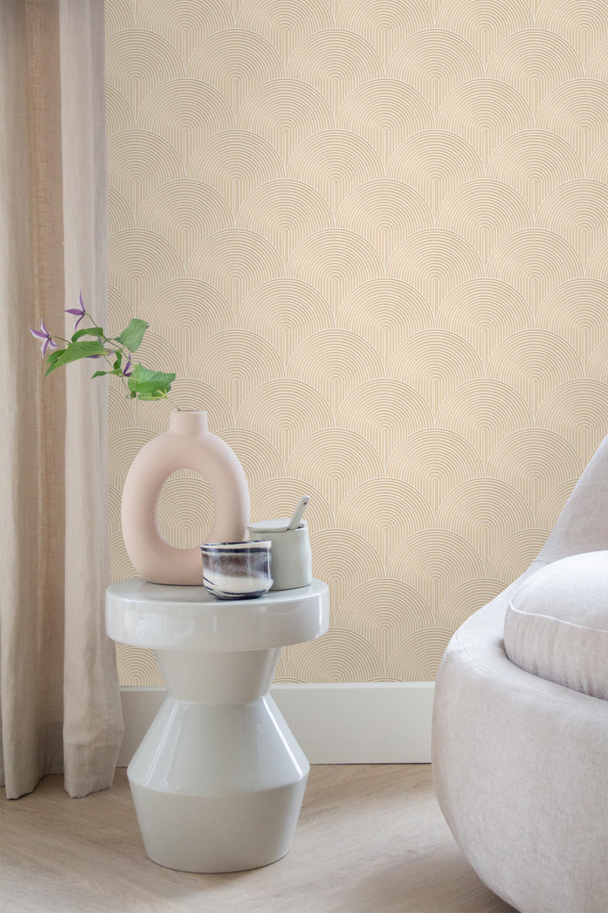 TAPETE 3D Muster 50 x 900 cm - Beige, Papier (50/900cm) - ESTAhome