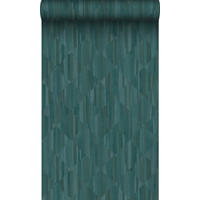 TAPETE 3D Holzoptik 50 x 900 cm - Blau, Papier (50/900cm) - Origin Wallcoverings