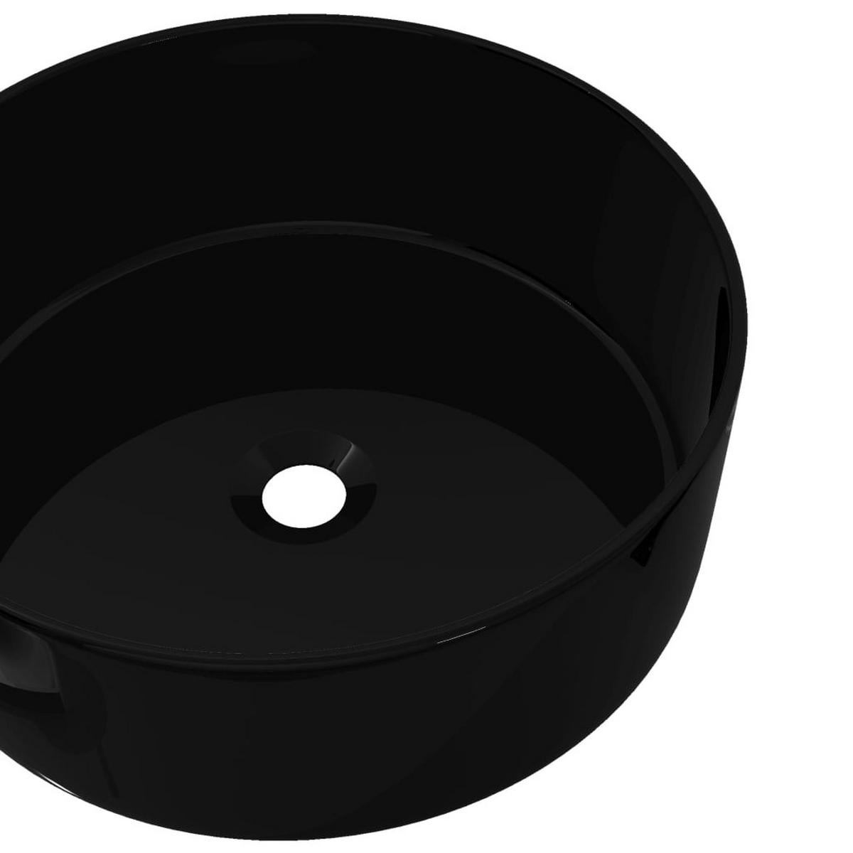 WASCHBECKEN Laabs 40/40/15 cm - Schwarz, Keramik (40/15/40cm) - Nettlife