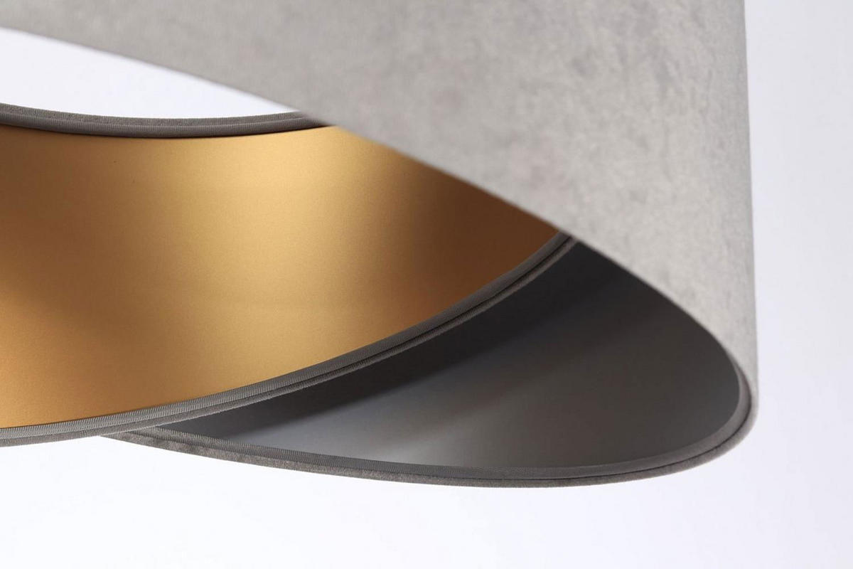 HÄNGELEUCHTE Grau 50/23 cm - Goldfarben, Kunststoff (50/1/23cm) - ONZENO