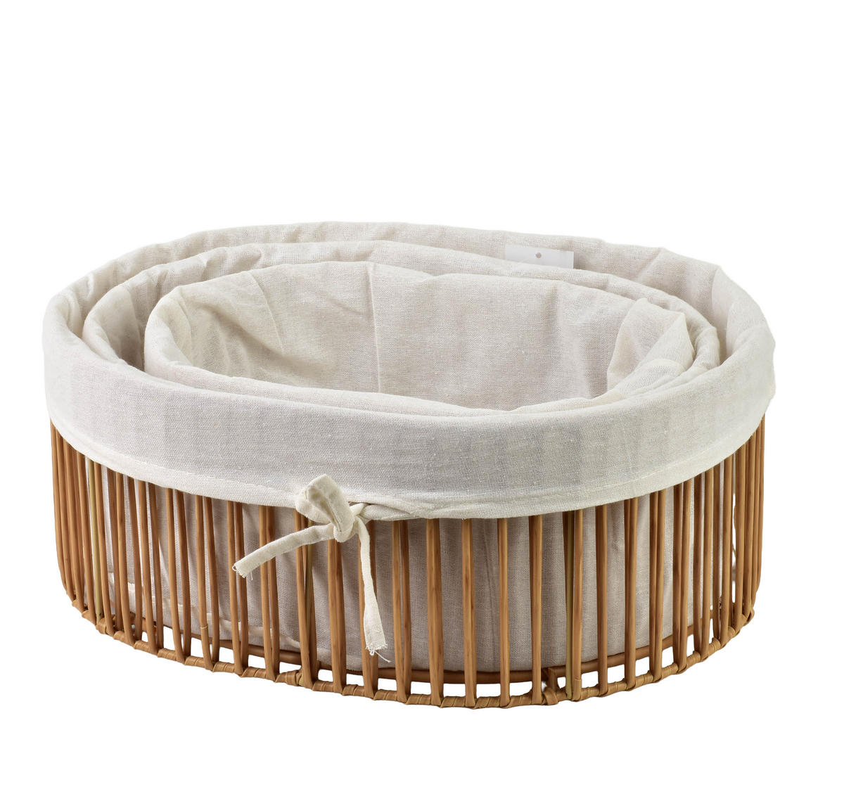 BROTKORB Will 3er Set Naturfarbe 40X30,5X16 cm Kunststoff - Naturfarben, Kunststoff (30.5/16/40cm) - Mondex