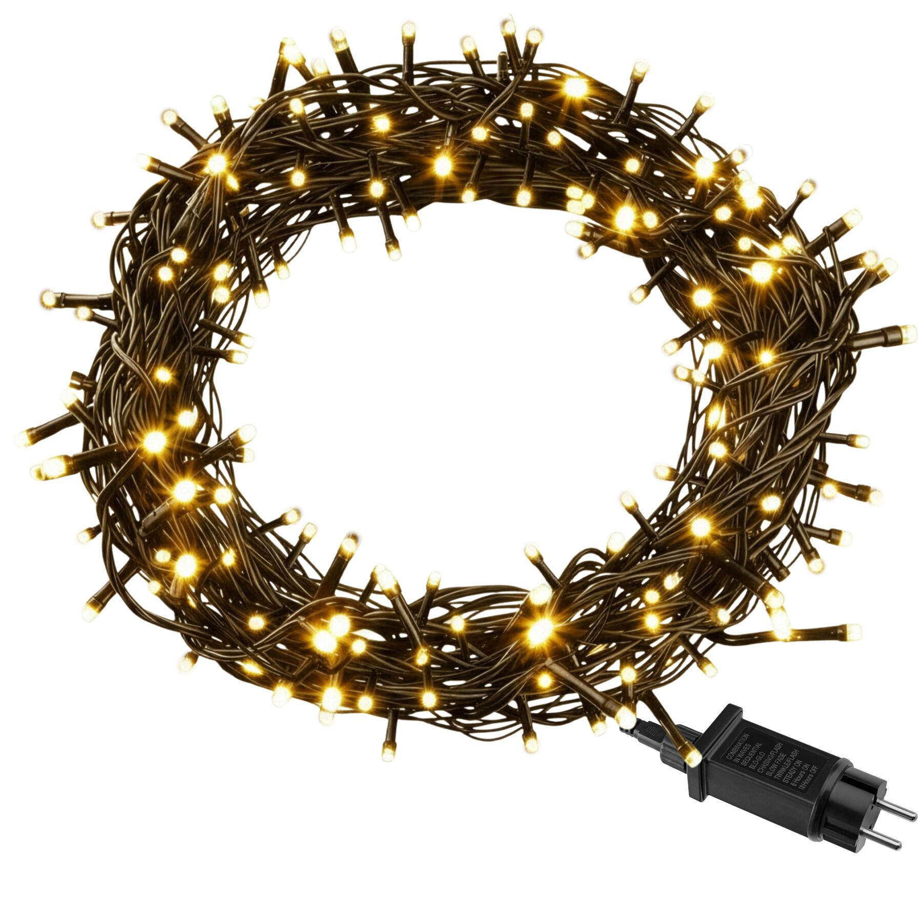tectake Led-Lichterkette Grün 1300 cm