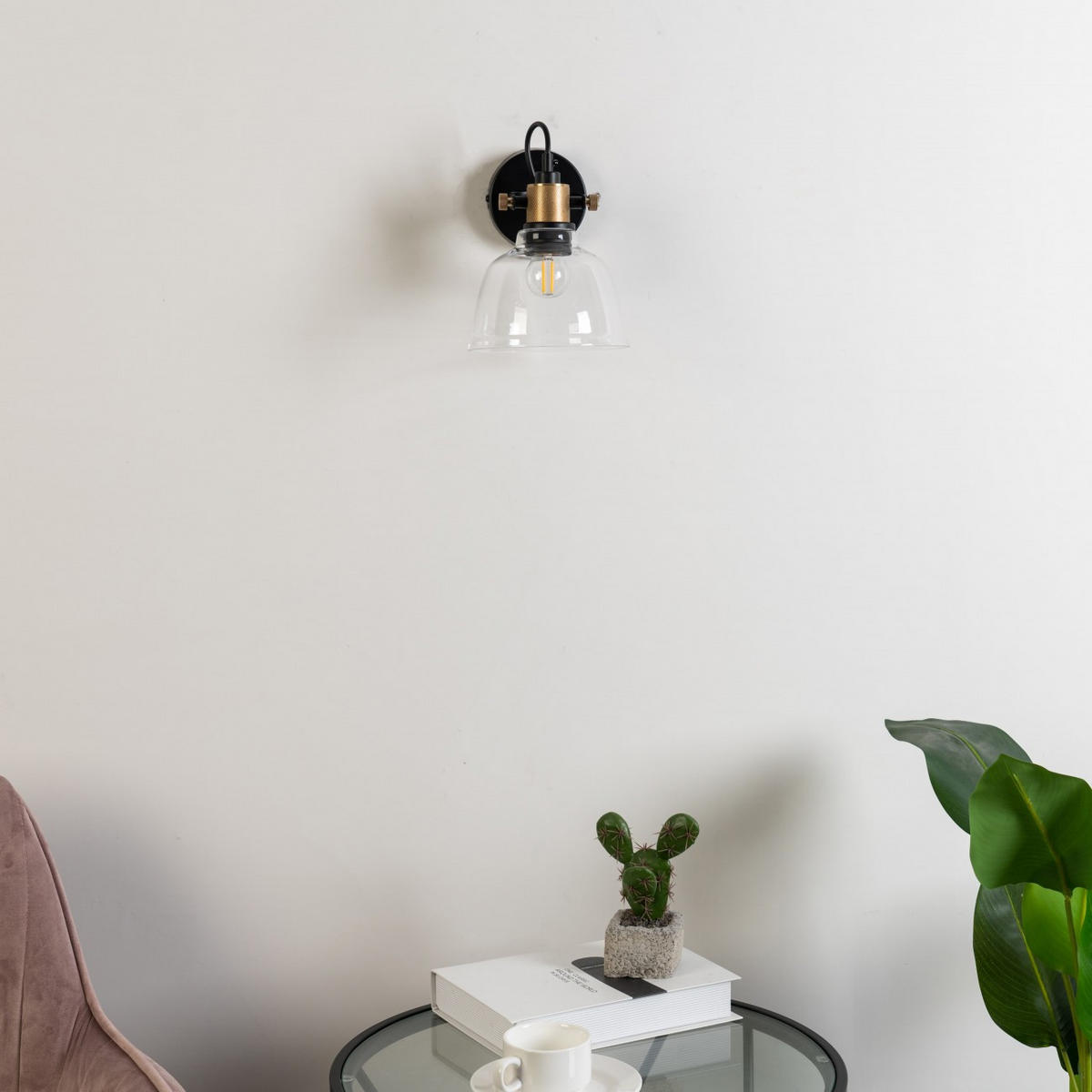 WANDLEUCHTE Linz, Transparant, 25cm - Transparent, Glas (16/25/21cm) - KOSILUM