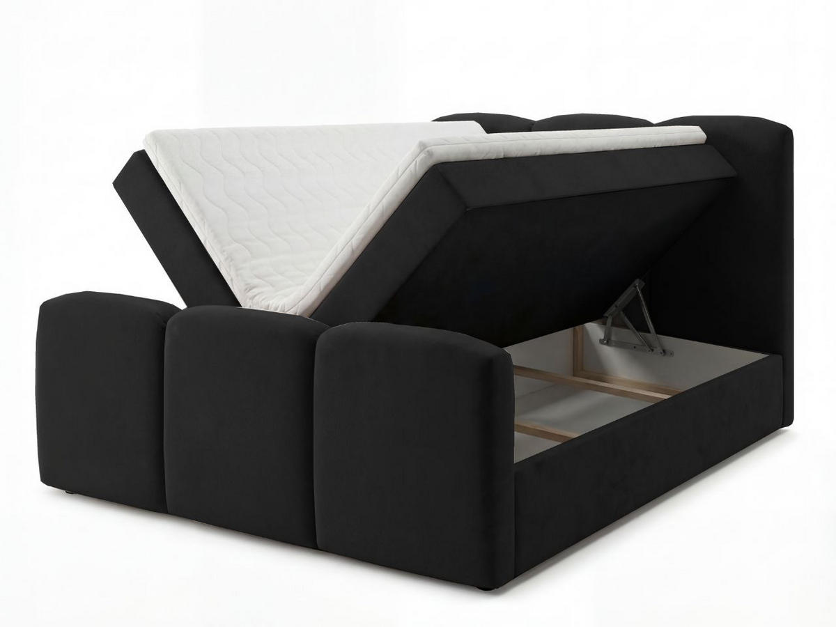 BOXBETT Campi 140x200 Schwarz - Schwarz, Holz/Textil (140/200cm) - Graingold