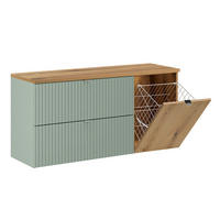 WASCHTISCHUNTERSCHRANK 120.4cm Jade Grün - Grün, Holzwerkstoff (120.4/59.5/40cm) - Petits-meubles