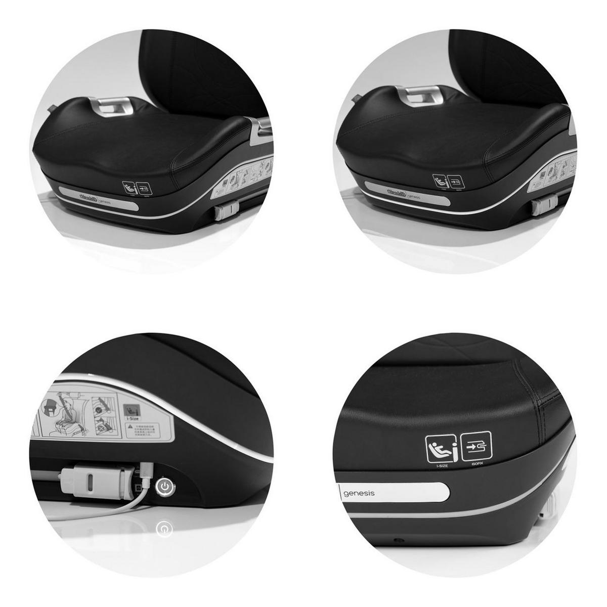 SITZERHÖHUNG Genesis Smart beige i-Size 125-150 cm Isofix Kühlung Heizung - Beige, Kunststoff (46/42/40cm) - Chipolino