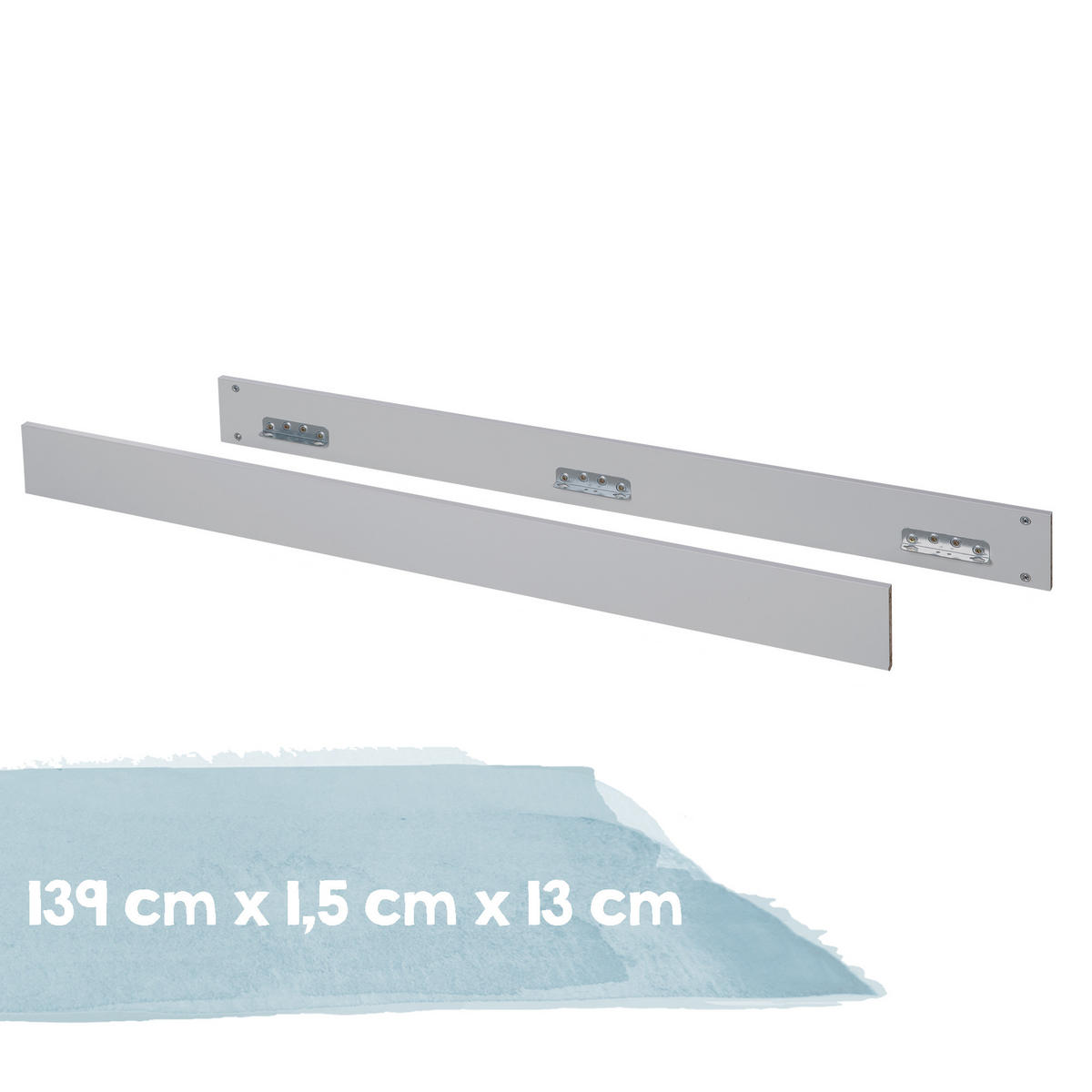 UNIVERSALUMBAUSEITEN grau - Grau, Holzwerkstoff (1.5/13/139cm) - Roba