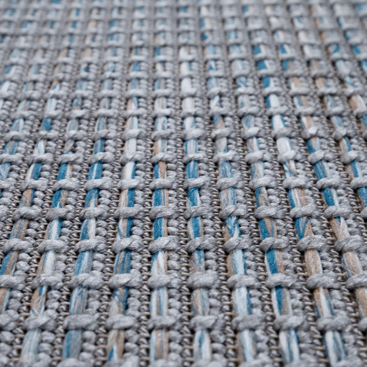OUTDOORTEPPICH 200/200 cm Quebec 135 - Blau, Kunststoff (200/200cm) - Paco Home