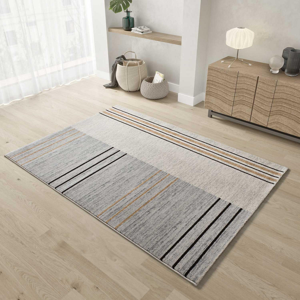 WEBTEPPICH grau und beige Craft 80/150 cm - Beige/Grau, Naturmaterialien/Textil (80/150cm) - Atticgo