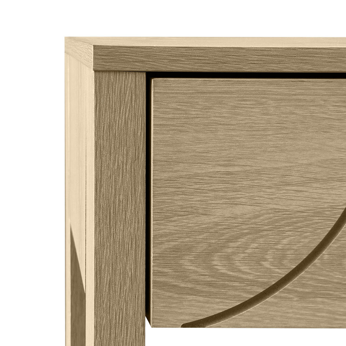 KONSOLE Saskia 100cm mit 2 Schubladen Skandinavischer Eichenoptik - Honigeiche/Eichefarben, Holz (30/100/75cm) - Sicaan