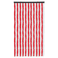 FLAUSCHVORHANG (90x200 cm) Türvorhang in "Rot-Weiß" - Rot, Kunststoff (90/2/200cm) - Arsvita