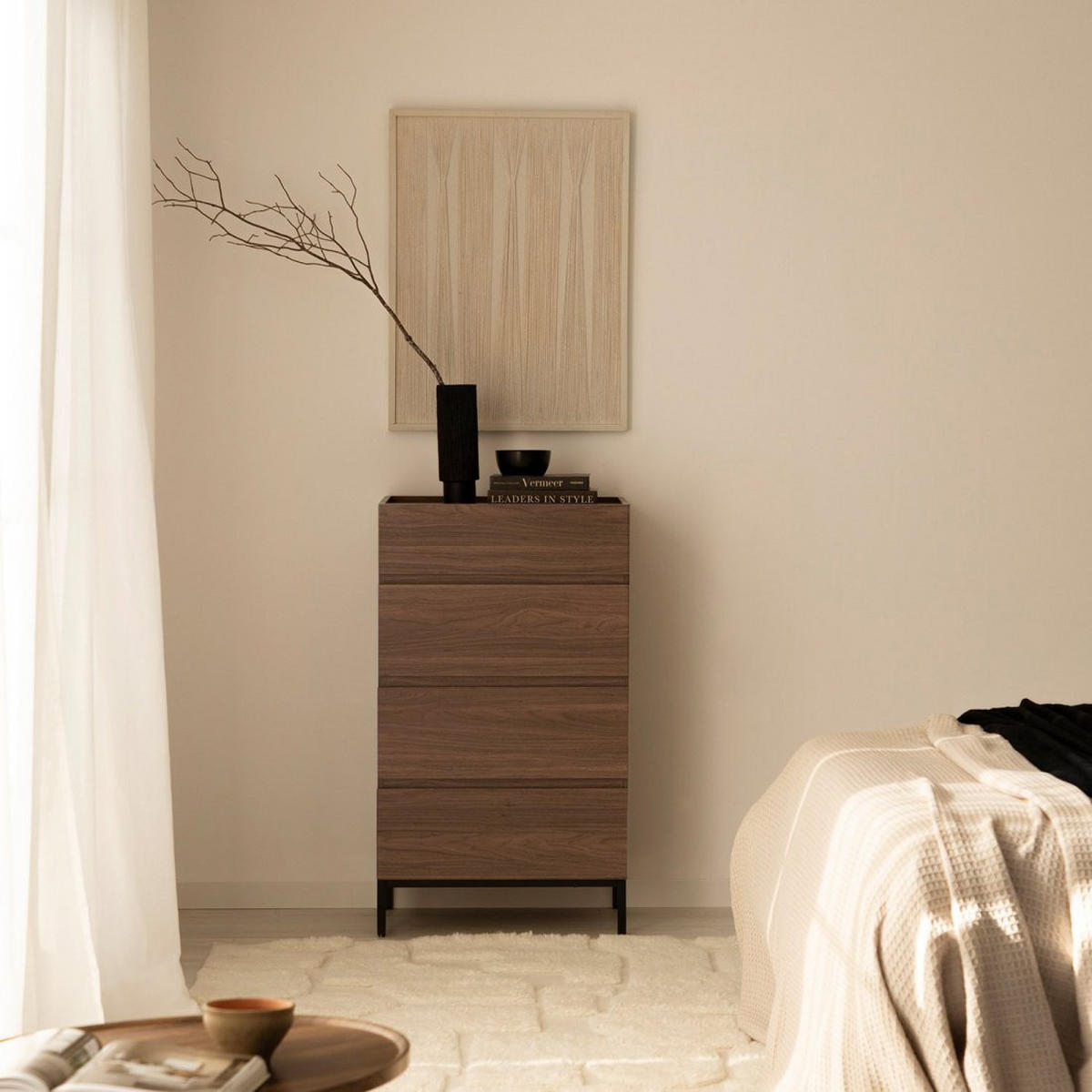 SCHUBLADENSCHRANK Peyton Walnuss 60 cm x 104 cm - Walnussfarben, Holzwerkstoff (60/104/40cm) - Klast Home