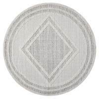 KURZFLOR-TEPPICH Lindo 8853 Grün 200x200 cm Rund - Grau/Grün, Textil (200/200cm) - carpet city