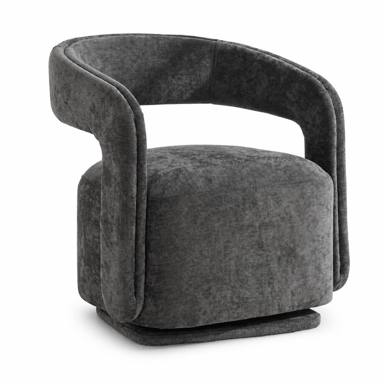SESSEL,360 Grad Drehsessel Grau, Wohnzimmer Loungesessel - Grau, Textil (70/74/65cm) - PARAFTA HOME