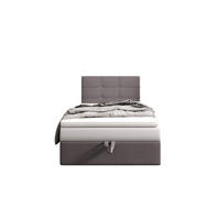 BOXBETT DUO 2 100x200 Cosmic 160, mit Matratze H3, Bonell und Topper, Hellgrau - Hellgrau, Holz/Kunststoff (100/200cm) - Bedante