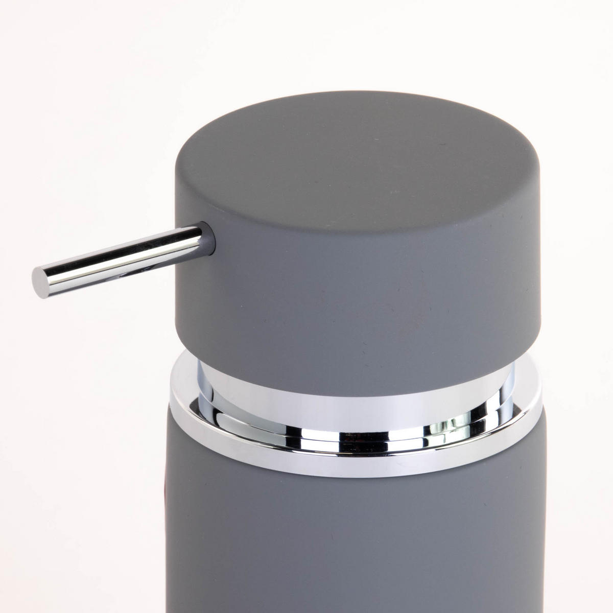 SEIFENSPENDER Rubber 300 ml 6,5/6,5/16 cm - Grau, Kunststoff (6.5/16/6.5cm) - ZELLER