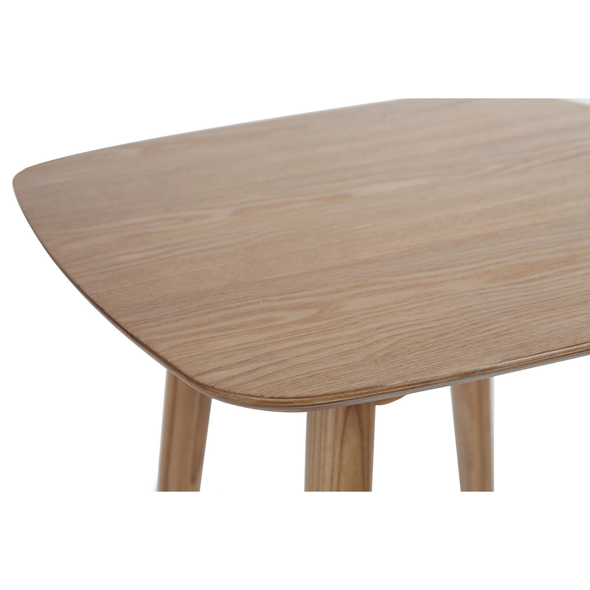 STEHTISCH Rechteckig Eschenholz BALTIK - Eiche Bianco, Holz (60/60/100.5cm) - Miliboo