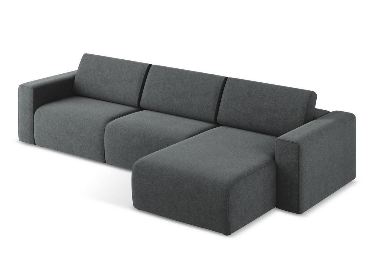 4-SITZER-SOFA Samt Stoff Creme - Perlmutt/Lila, Kunststoff/Textil (314/80/103cm) - Makamii