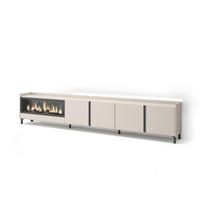 LOWBOARD, Beige, 315/35/61cm, Kamin mit Feuereffekt XXL - Beige, Holzwerkstoff (315/61/35cm) - Skraut Home