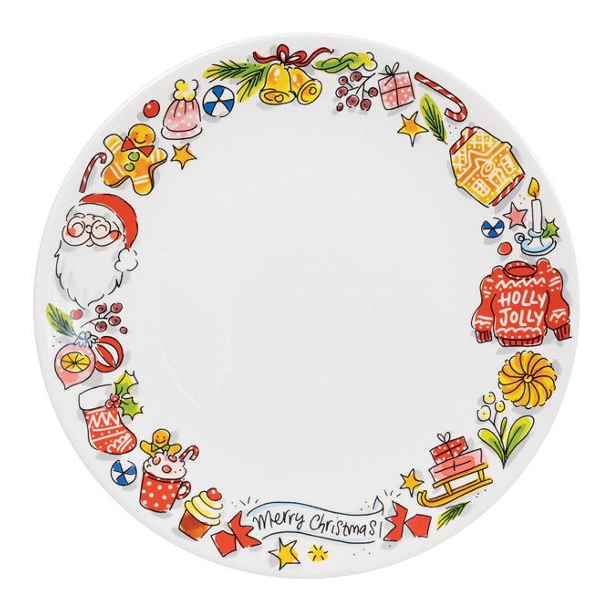 SPEISETELLER Fröhlich und Lustig in Bunt - 26cm - Multicolor, Keramik (26.3cm) - Blond Amsterdam