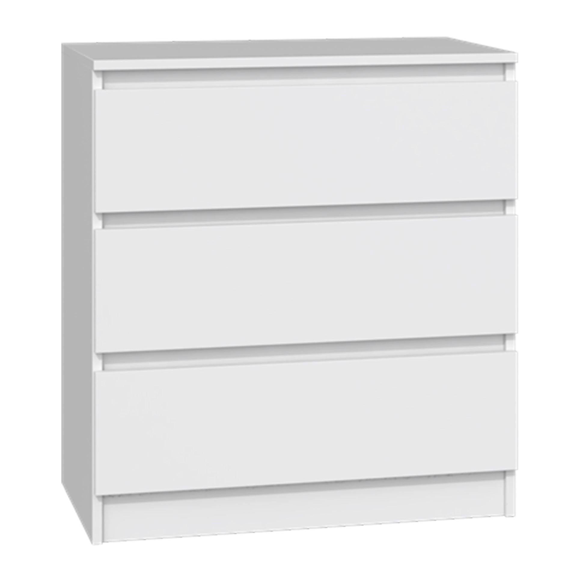 KOMMODE Malwa weiß, 75 x 70 x 40 cm - Weiß, Holzwerkstoff (70/75/40cm) - Selsey