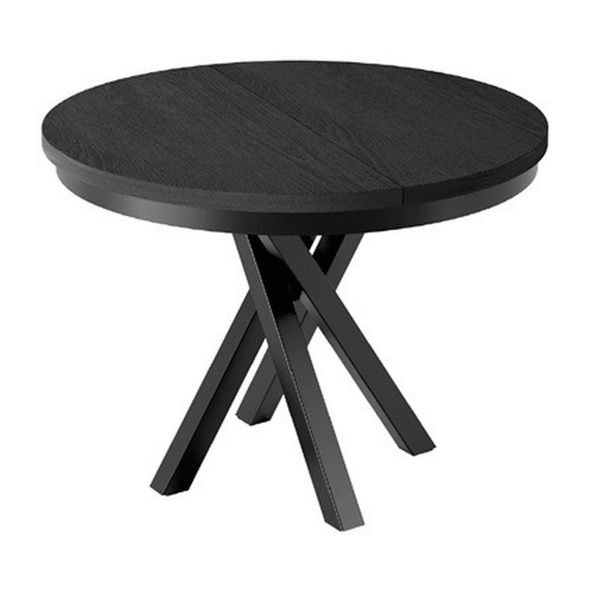 AUSZIEHTISCH Malumi MM-12 100-140 x 100 x 75 cm Schwarz Paintflow - Schwarz, Holzwerkstoff/Metall (100/100/75cm) - Koseto