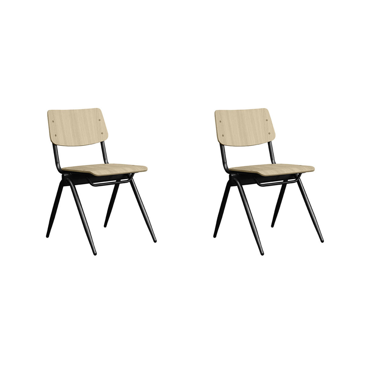 ESSZIMMERSTUHL Massiv Beige 55/49/81 cm 2er-Set - Beige, Holz (49/81/55cm) - LABEL51